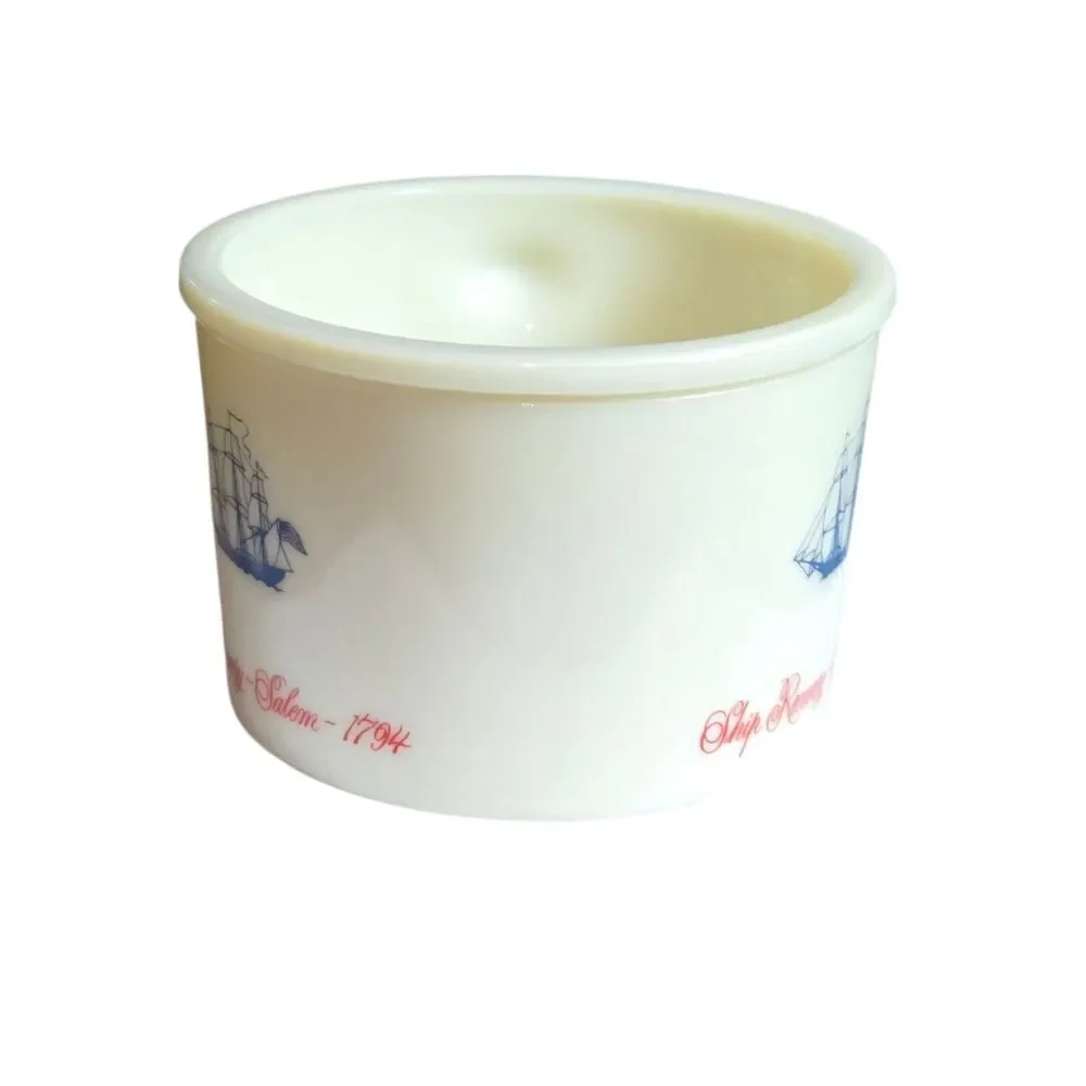 Old Spice VTG Red White Blue Ship Recovery Salem 1974 Shaving Mug 4.5